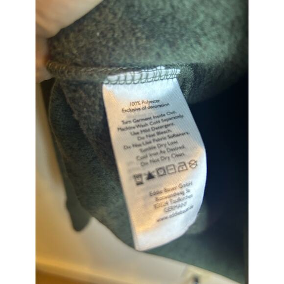 Eddie Bauer Big and Tall Mens Large Tall Popover Green Long Sleeve Collar - Picture 6 of 9